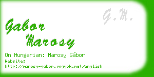 gabor marosy business card